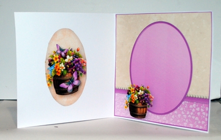 Barrels of Flowers - Triple Pyramid Card Mini Kit by Kristina Norbat
