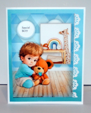 A5 Baby Boy Teddie Mini Kit by Kristina Norbat