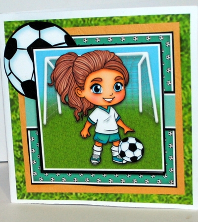 Football Girl Green Mini Kit by Kristina Norbat