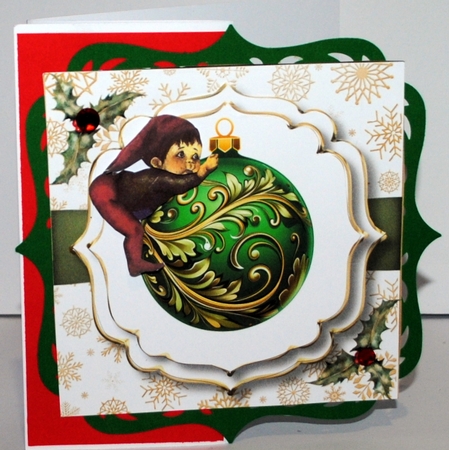Vintage Christmas Bauble 2 Multi Topper Kit by Kristina Norbat