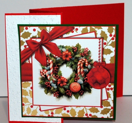 Christmas Wreath  Berries  Mini Kit by Kristina Norbat