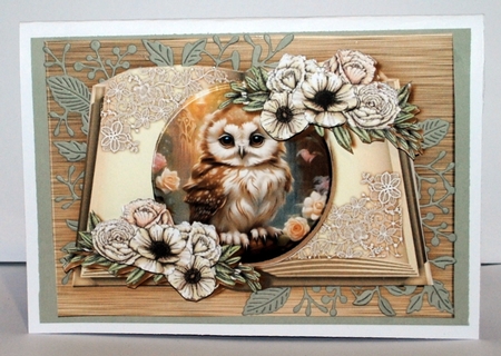 Gorgeous Owl Book In Ivory Mini Kit by Kristina Norbat