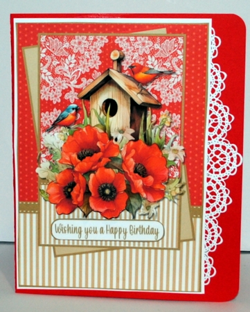 Bird house and Poppies by Kristina Norbat