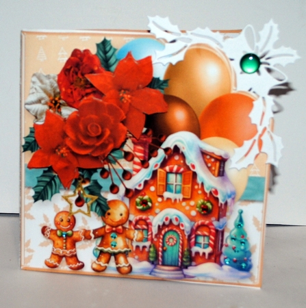 Gingerbread House - Balloons Card Mini Kit by Kristina Norbat