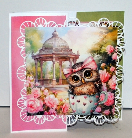 Cute OwlIn Roses Garden Mini Kit by Kristina Norbat