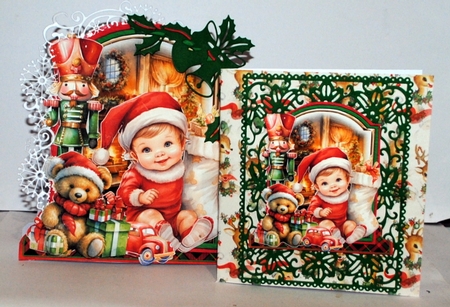 Festive Family Christmas 9 XL Shaped Card Kit by Kristina Norbat