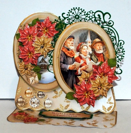 Oh Come All Ye Faithful - Double Oval Easel Card Mini Kit by Kristina Norbat
