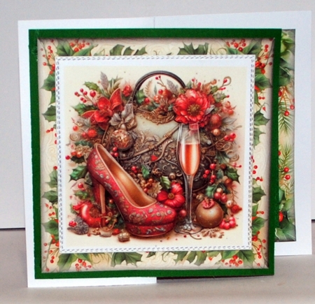 8x8 Christmas Holly  by Kristina Norbat
