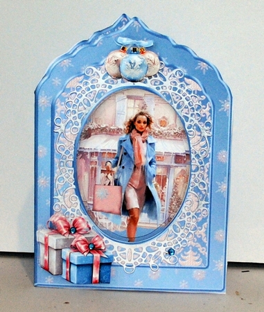 Christmas Shopping - Shaped Card Mini Kit by Kristina Norbat