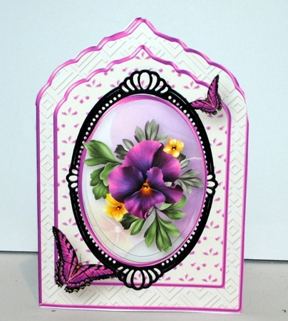 Purple Pansy - Shaped Card Mini Kit by Kristina Norbat