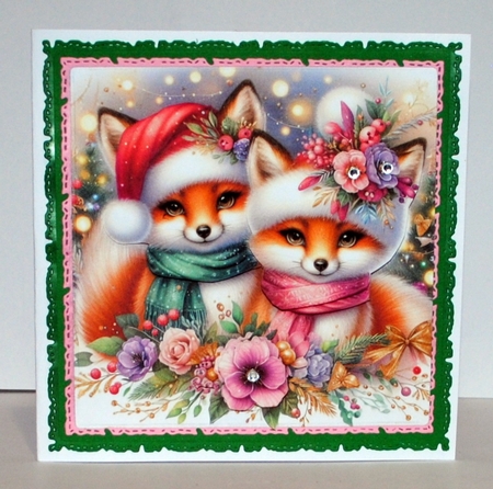 Christmas Fox Couple by Kristina Norbat