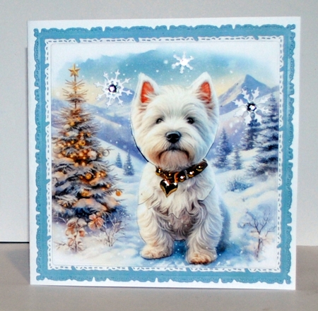 Snow Time Westie 1 by Kristina Norbat