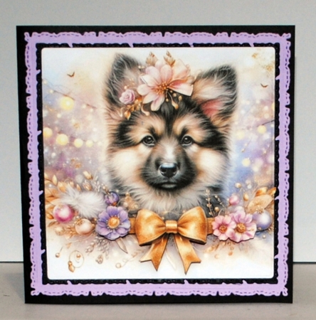 Floral Puppy by Kristina Norbat