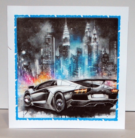  Pencil Art  Sports car 1 by Kristina Norbat