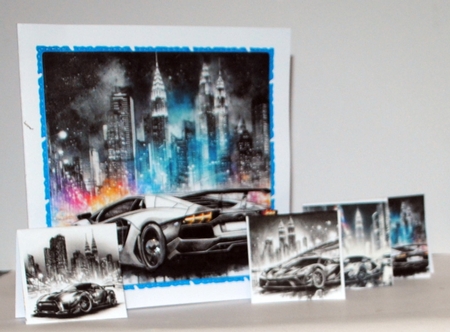  Pencil Art  Sports car 1 by Kristina Norbat