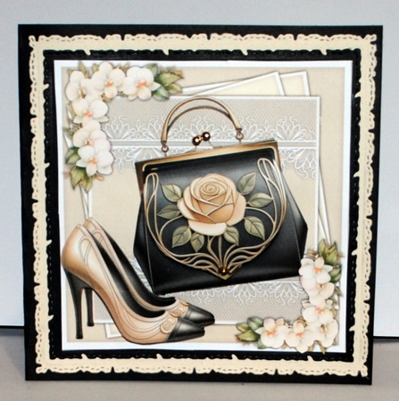 8x8 Quick card Beautiful Shoes and Bag 3 by Kristina Norbat