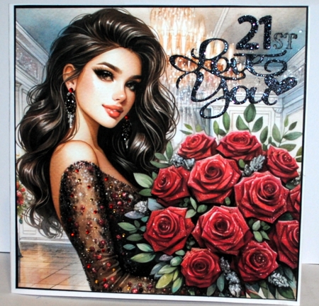 Girl with roses by Kristina Norbat