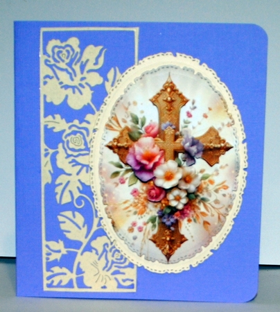 Beautiful Floral Cross 1 by Kristina Norbat