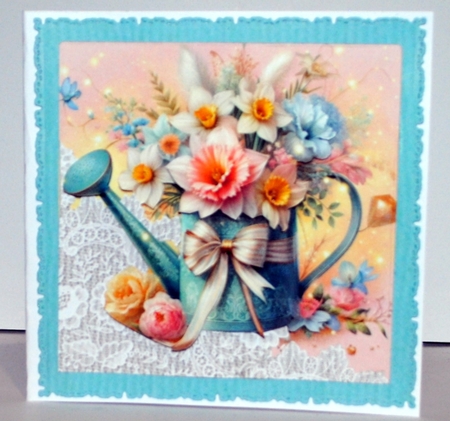 Spring Floral Watering Can  by Kristina Norbat