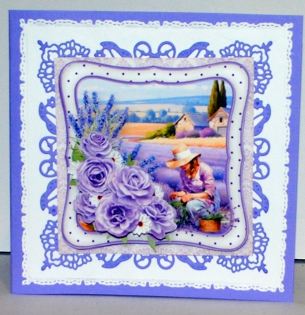 Lavender Field - Decoupage Card Mini Kit by Kristina Norbat
