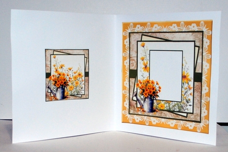 Spring flower in a watering can 7x7 decoupage, insert and toppers by Kristina Norbat