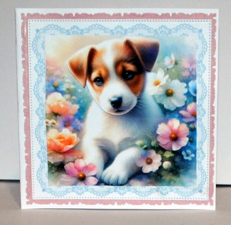 Pastel Garden Dogs 5 by Kristina Norbat