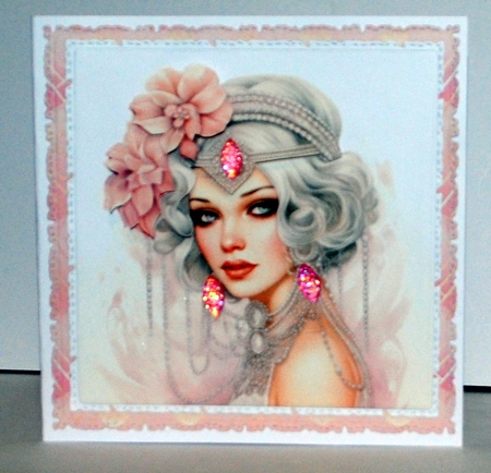 Art Deco Beauty - Pink and White Mix 1 by Kristina Norbat