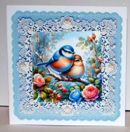 Winter birds and roses by Kristina Norbat