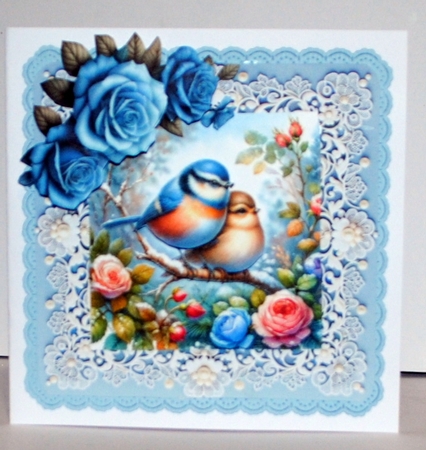Winter birds and roses by Kristina Norbat