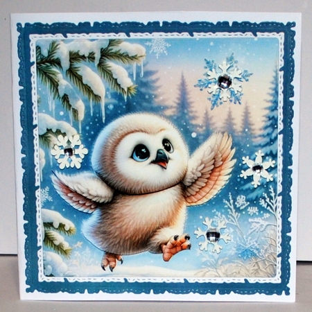 Winter white owl by Kristina Norbat