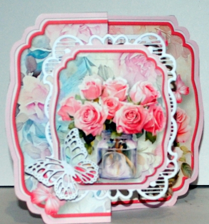Jar of Roses - Fold Back Card Mini Kit by Kristina Norbat