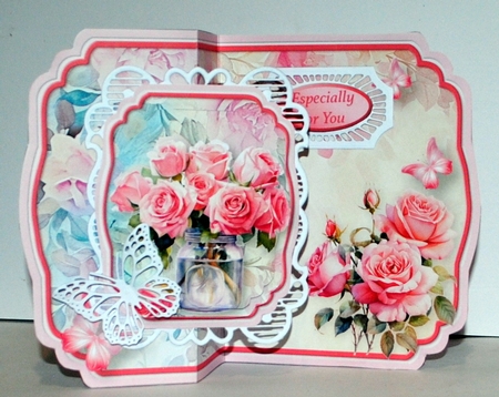 Jar of Roses - Fold Back Card Mini Kit by Kristina Norbat