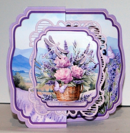 Basket of Lavender - Fold Back Card Mini Kit by Kristina Norbat