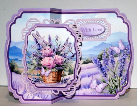 Basket of Lavender - Fold Back Card Mini Kit by Kristina Norbat