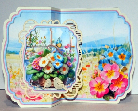 Perfect Primroses - Fold Back Card Mini Kit by Kristina Norbat