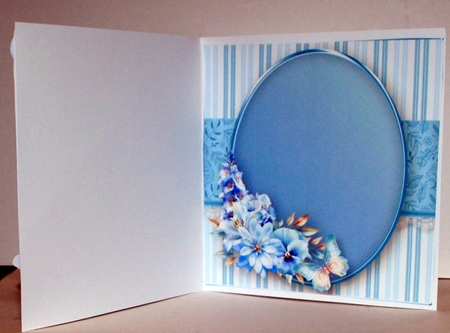 Blue Posy - Decoupage Card Mini Kit by Kristina Norbat