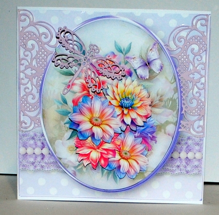 Pastel Posy - Decoupage Card Mini Kit by Kristina Norbat
