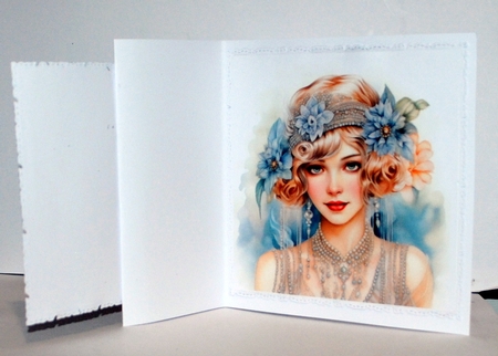 Art Deco Beauty - Blue and Peach Mix 2 by Kristina Norbat