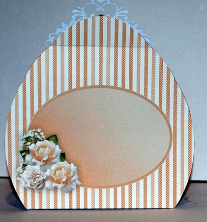 Cream Roses and Carnations - Shaped Card Mini Kit by Kristina Norbat