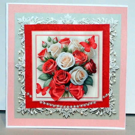 Bouquet of Roses - Decoupage Card Mini Kit by Kristina Norbat