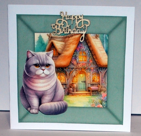Whimsical Cottage Cats 1 by Kristina Norbat