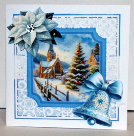 CHRISTMAS CHURCH - blue by Kristina Norbat