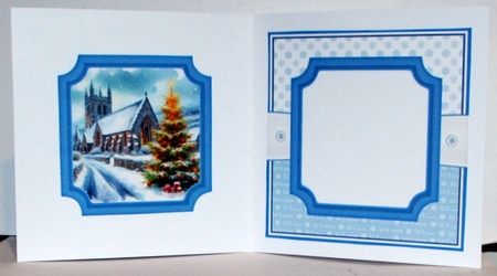 CHRISTMAS CHURCH - blue by Kristina Norbat