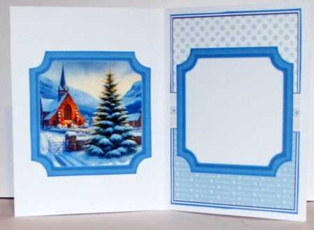 CHRISTMAS CHURCH - blue by Kristina Norbat