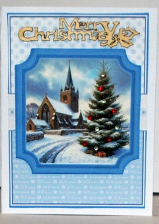 CHRISTMAS CHURCH - blue by Kristina Norbat