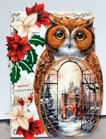 Christmas Owl Shaped Mini Page Kit by Kristina Norbat