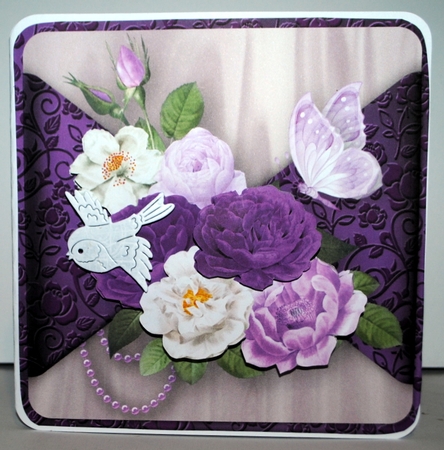 Purple Posy - Mock Wrap Card Mini Kit by Kristina Norbat