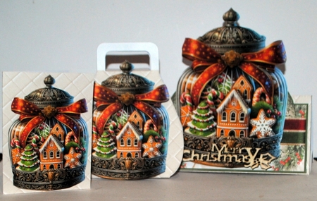 Christmas Cookie Jar Tent Card Kit  by Kristina Norbat