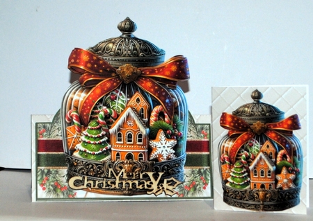 Christmas Cookie Jar Tent Card Kit  by Kristina Norbat