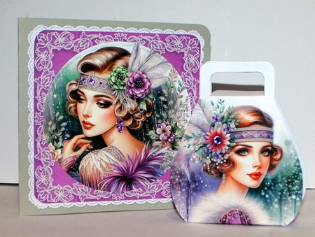 Festive Art Deco Ladies 1 by Kristina Norbat